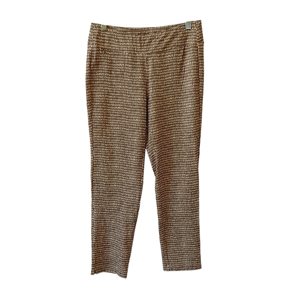 J MCLAUGHLIN NEWPORT STRAIGHT LEG CROPPED PANT S BROWN BIRCH BARK PULL ON POCKET - Picture 1 of 11
